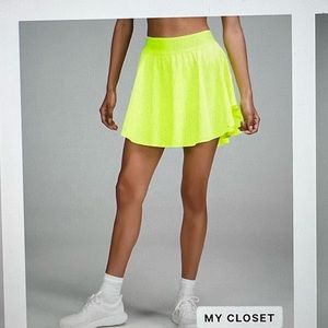 Lululemon Court Rival Skirt (Highlight Yellow)
